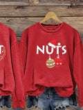 Unisex  Chest Nuts Christmas  Print Casual  Sweatshirt