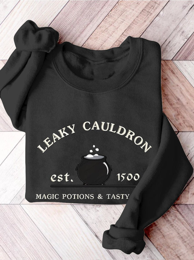 Leaky Cauldron Wizard Book Shop Harry Universal Trip Wizard Book Nerd Potter Print Casual Sweatshirt