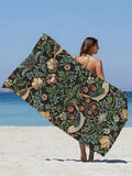 Retro Flowers Print Swimming Vacation Beach Towel