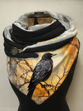 Crow Branch Halloween Print Casual Scarf