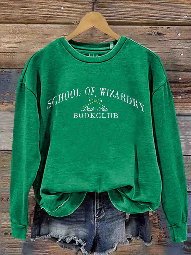 School Of Wizardry Book Club Casual Sweatshirt