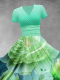 Women's Shiny Flower Christmas Gift Design Maxi Dress