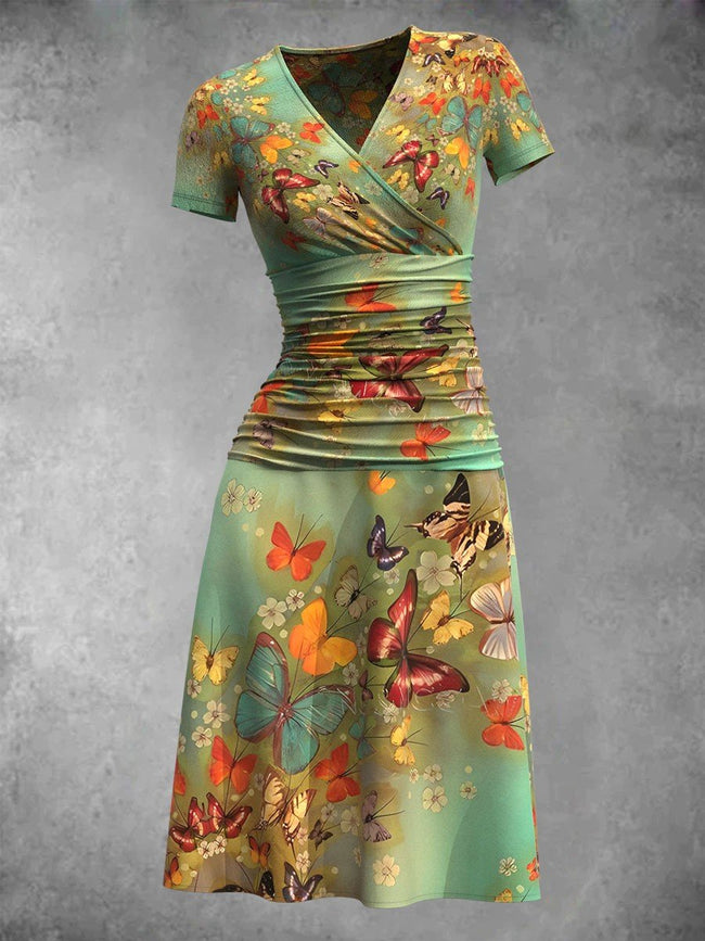 Women's Butterfly Art Printed Dress