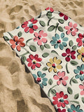 Cute Flowers Print Swimming Vacation Beach Towel