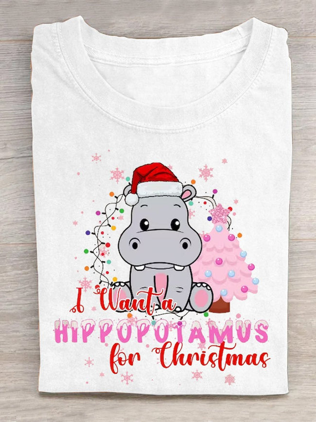 I Want a Hippopotamus For Christmas  Teacher T-Shirt
