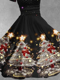 Women's Christmas Gifts Shiny Christmas Tree Design Maxi Dress