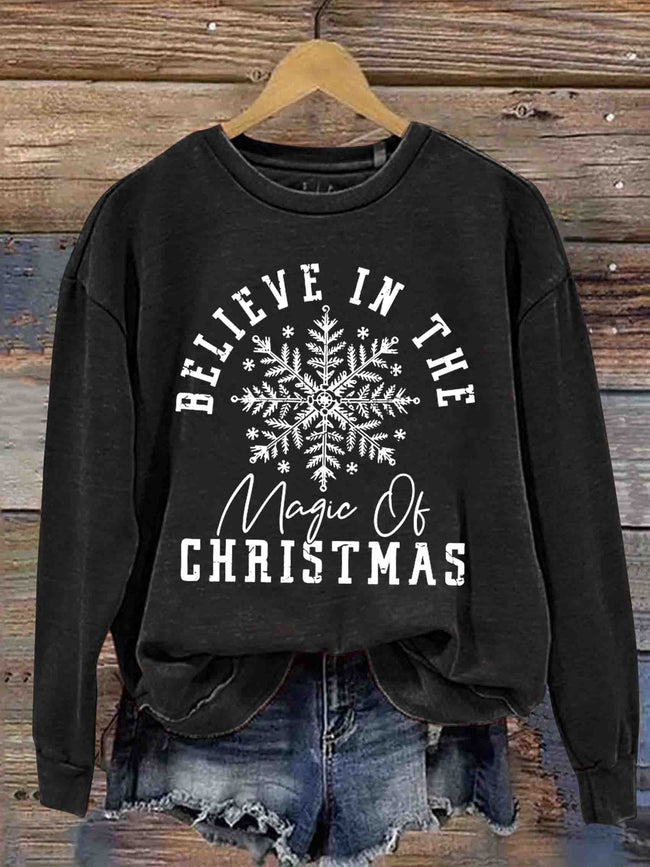 Believe In The Magic Christmas Casual  Sweatshirt