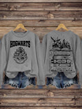 Retro Wizard Castle Book  Casual Sweatshirt