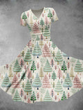 Women's Christmas Gift Christmas Tree Print Design Maxi Dress