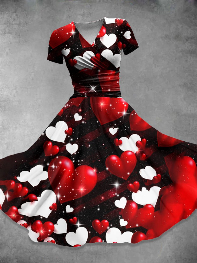 Valentine's DayArtPrint Casual Dress