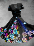 Women's Glitter Christmas Print Casual Dress