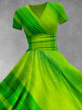 Women's St. Patrick's Day Gift Green Pattern Print Design Maxi Dress