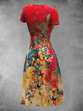 Women's Butterfly Art Printed Dress