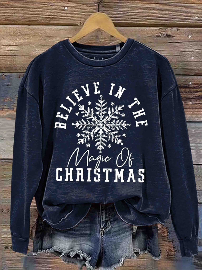 Believe In The Magic Christmas Casual  Sweatshirt