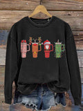 Retro Obsessive Cup Disorder Christmas Casual Sweatshirt