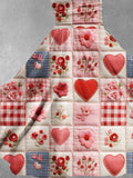 Women's Valentine's Day Gift Love Heart Flower Print Art Design Maxi Dress