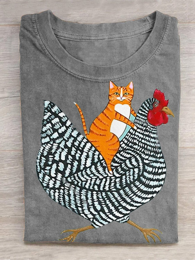 Funny Cat   Art Print Casual T-Shirt