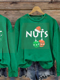 Unisex  Chest Nuts Christmas  Print Casual  Sweatshirt