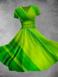 Women's St. Patrick's Day Gift Green Pattern Print Design Maxi Dress